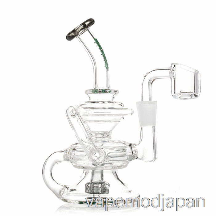 VAPE MOD OOZE リップタイド ミニ リサイクラー ダブ リグ オーシャン グリーン (クリア / ティール)